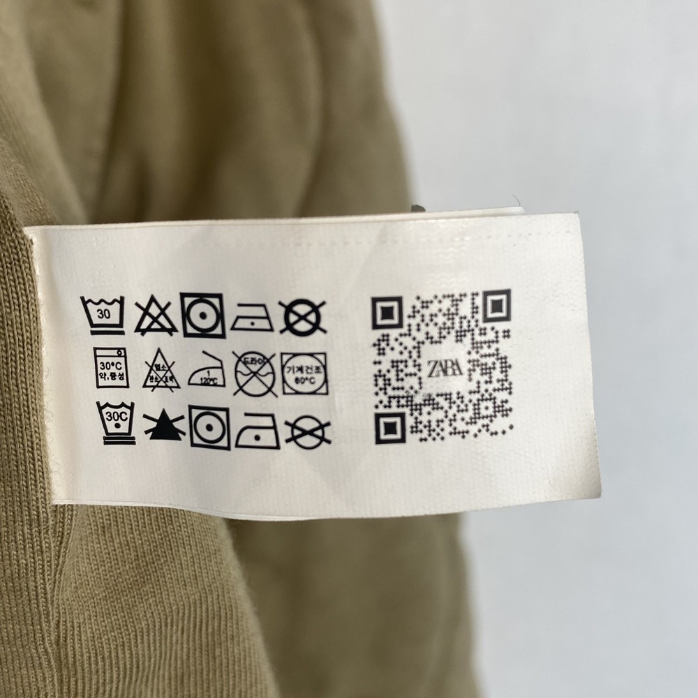 Zara Quilted Liner Jacket Womens Medium Tan Button Up Casual Minimalist - Picture 10 of 11